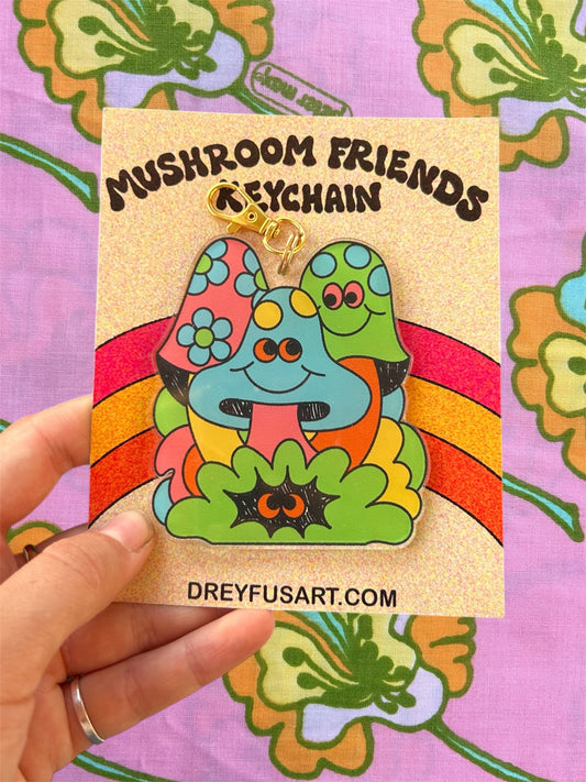 Mushroom Friends Keychain