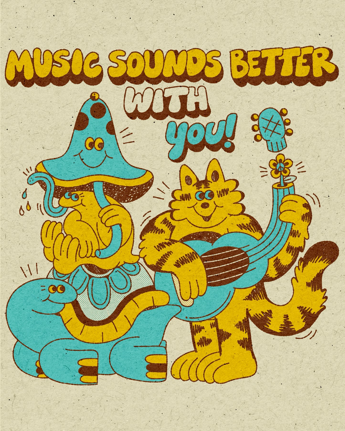 Music Sounds Better with You Print